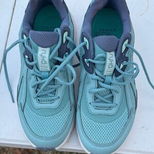 Ryka Kids Teal and Gray Lace-Up Sneakers